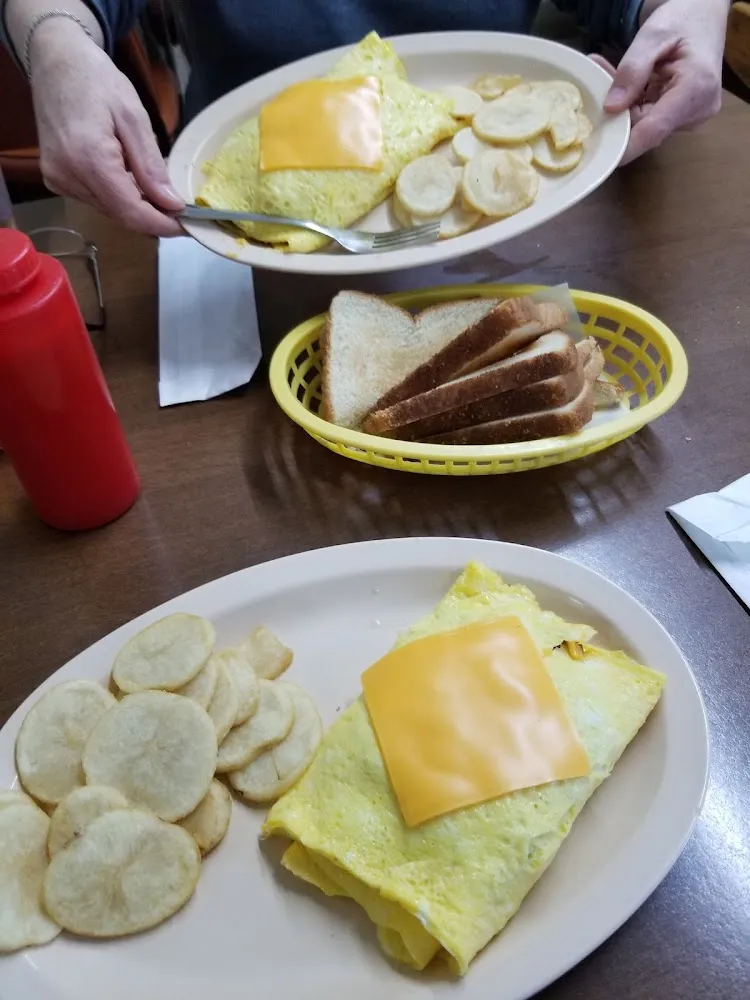 Ham & Cheese Omelette with Green Peppers & Onion